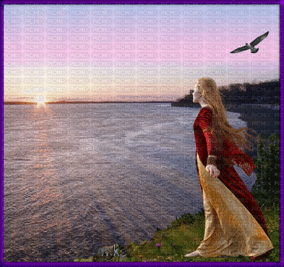 woman landscape bp - Bezmaksas animēts GIF