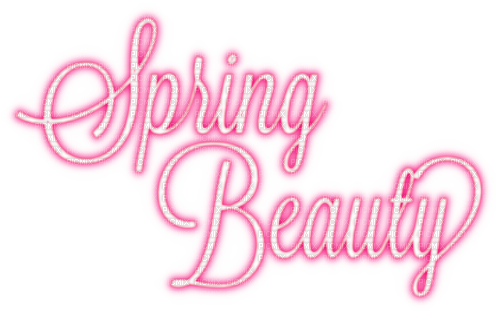 Spring Beauty.Text.Pink - KittyKatLuv65 - png ฟรี