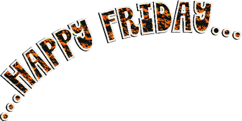 ♡§m3§♡ happy friday text orange words - бесплатно png