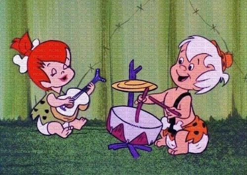 Pebbles and Bamm-Bamm - Free PNG