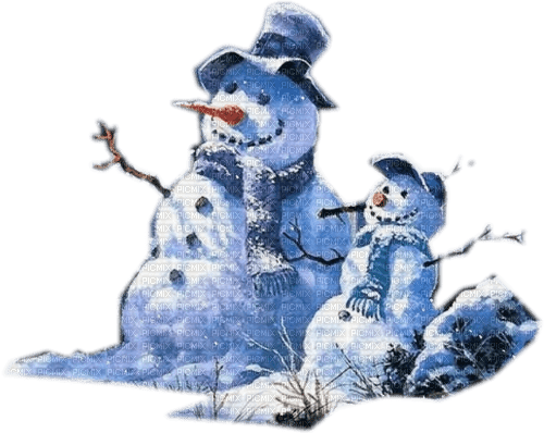 Winter, Schneemänner - PNG gratuit