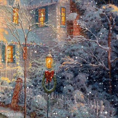 Winter snow background - Бесплатни анимирани ГИФ