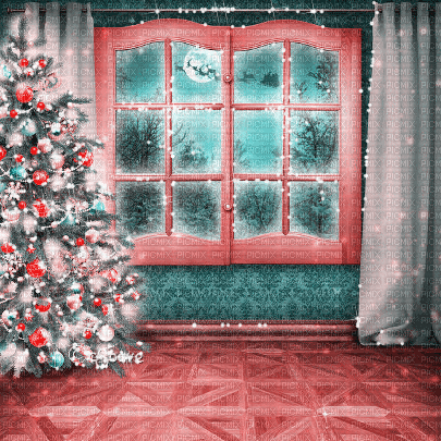 soave background animated christmas vintage tree - Darmowy animowany GIF