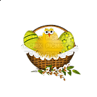 Kaz_Creations Easter Deco Eggs In Basket - png gratuito
