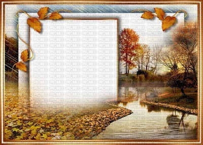 landscape  outono natureza frame - gratis png