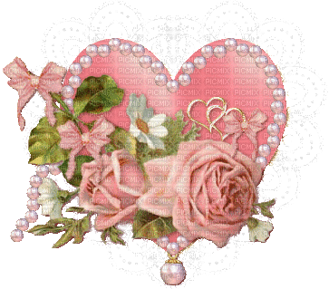 Kaz_Creations Deco Flowers Heart Love - Gratis geanimeerde GIF