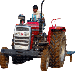 Kaz_Creations Man In Tractor - png gratis