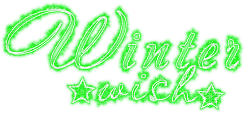 Winter Wish.Text.Green - Free PNG