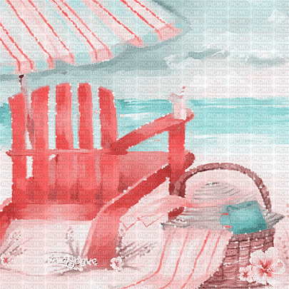 soave background animated summer beach umbrella - GIF animasi gratis