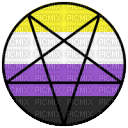 Nonbinary Pride pentagram non binary - png ฟรี