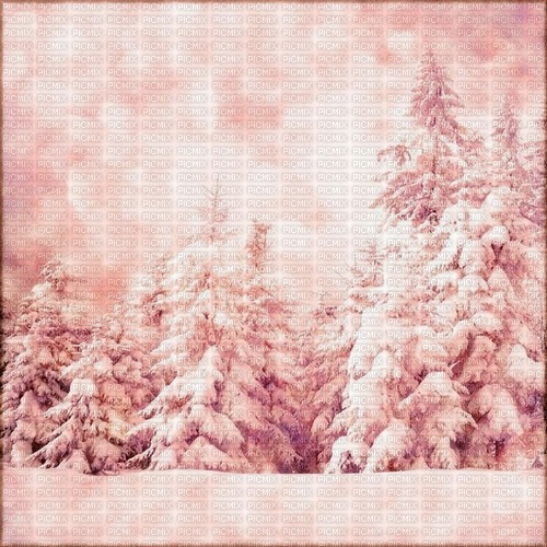 kikkapink winter pink background tree trees - png ฟรี