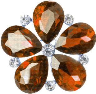 Diamond Flower Orange - By StormGalaxy05 - nemokama png