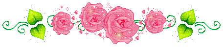 pink roses divider sparkles gif animated - Gratis geanimeerde GIF