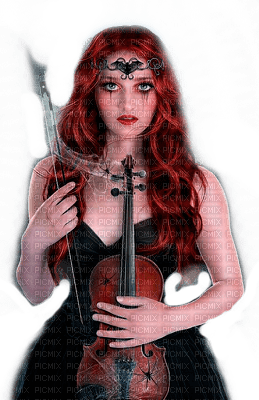 Y.A.M._Gothic Fantasy woman girl music - Free PNG