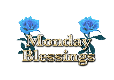 Kaz_Creations Text Logo Monday Blessings - png grátis