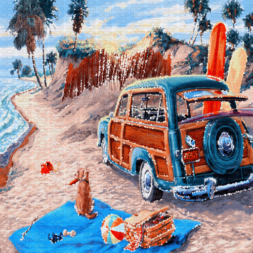 background hintergrund summer beach milla1959 - GIF animasi gratis