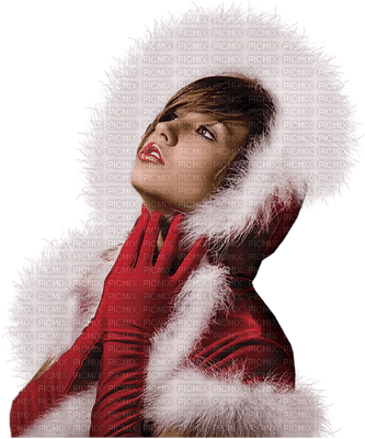 Kaz_Creations Woman Femme Christmas Red - png gratuito