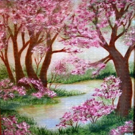 spring blossom background - zdarma png