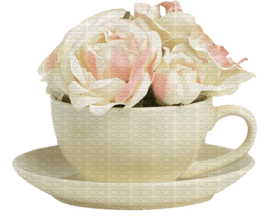 Kaz_Creations Deco Flowers Scrap Colours Cup Saucer - безплатен png