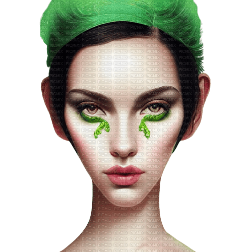 kikkapink fantasy woman green and black - png gratuito