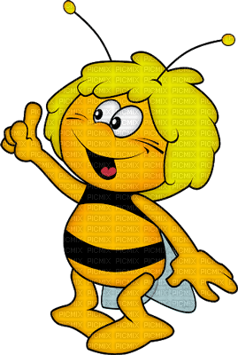 Y.A.M._Summer bee Maya cartoon - gratis png
