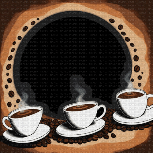 ♡§m3§♡ 10fram coffee cups animated brown - Бесплатни анимирани ГИФ