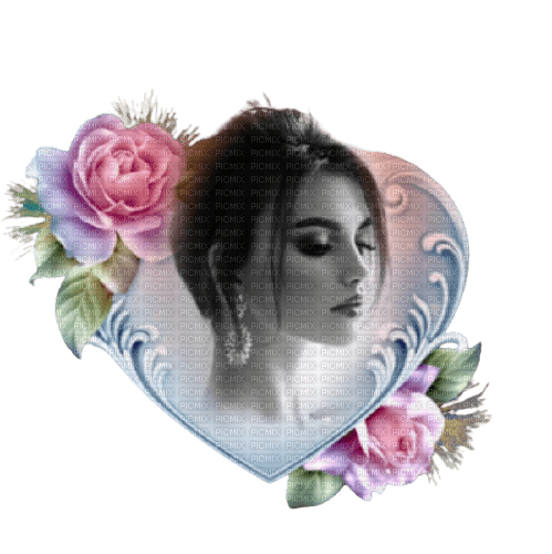 Coeur et roses - nemokama png