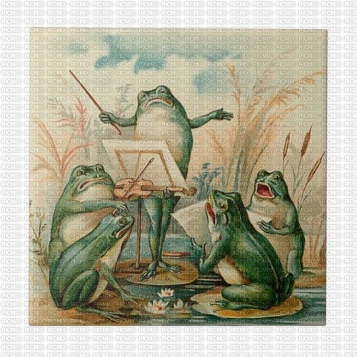 Vintage Frogs - Free PNG