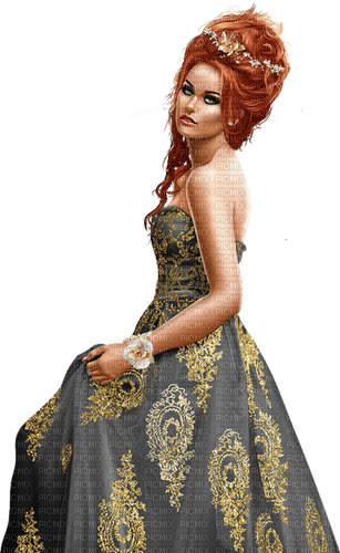 Woman. Ball gown. Party dress. New Year. Leila - bezmaksas png