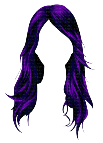 cheveux purple - δωρεάν png