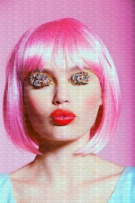 woman pink hair bp - бесплатно png