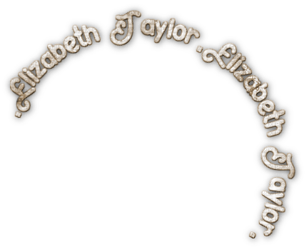 soave Elizabeth Taylor text sepia - безплатен png