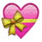 Heart with ribbon emoji - ücretsiz png