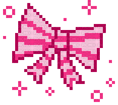 pink striped bow - Бесплатни анимирани ГИФ