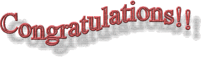 Kaz_Creations Animated Text Logo Congratulations - GIF animado gratis