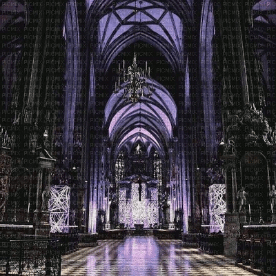 Purple Gothic Castle - 免费动画 GIF