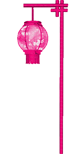 Animated Asian Lantern.Pink - By KittyKatLuv65 - Free animated GIF