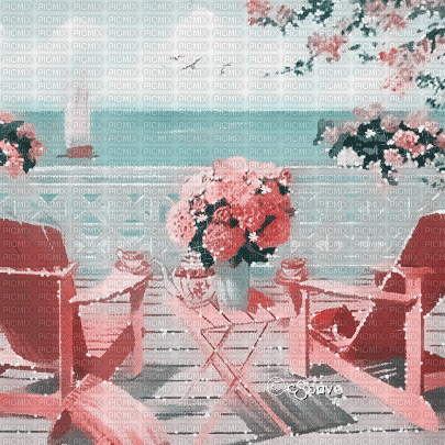soave background animated summer terrace chair - GIF animado gratis