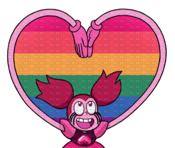 Spinel Rainbow heart - bezmaksas png