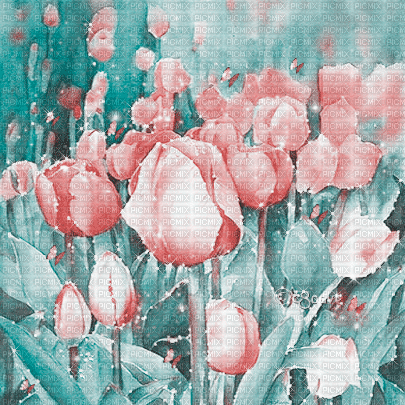 soave background animated flowers spring  tulips - GIF เคลื่อนไหวฟรี
