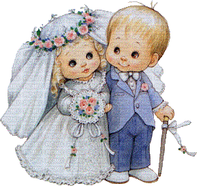 Little Bride and Groom - Free animated GIF
