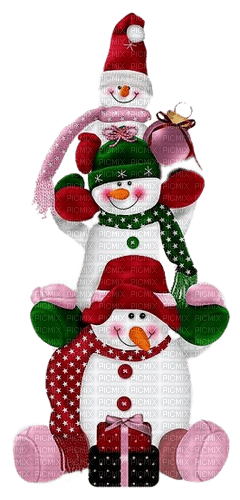 Winter, drei Schneemänner, Snowmen - δωρεάν png