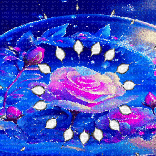 DI  / BG.anim.fantasy.flower.effect.blue.idca - Бесплатный анимированный гифка