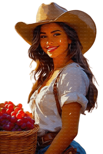 frau, woman, femme, fruit, herbst, autumn - gratis png