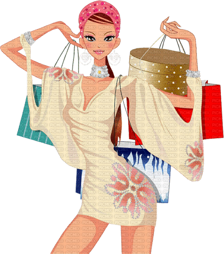 Shopping Woman - Bogusia - Free animated GIF