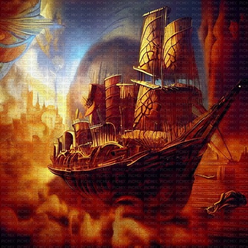kikkapink steampunk background fantasy - Free PNG
