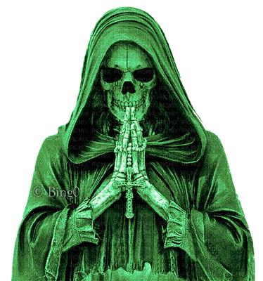 Y.A.M._Gothic skeleton  green - бесплатно png