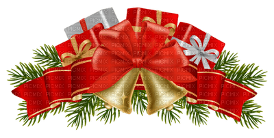 Kaz_Creations Christmas Deco Bells Gifts Presents - png gratis