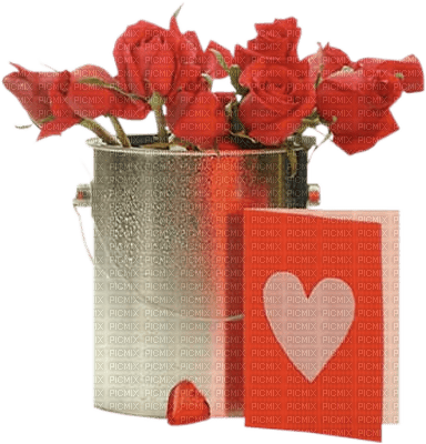 Kaz_Creations Deco Valentine Heart Love  Flowers - Free PNG