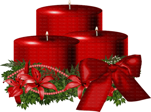 christmas candle - zdarma png